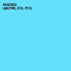 #64E0FD - Turquoise Blue Color Image