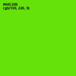 #64E209 - Bright Green Color Image