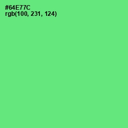 #64E77C - Screamin' Green Color Image