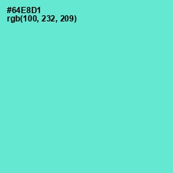 #64E8D1 - Aquamarine Color Image