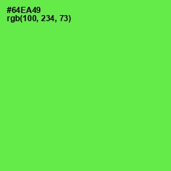 #64EA49 - Screamin' Green Color Image