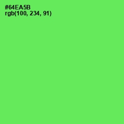 #64EA5B - Screamin' Green Color Image