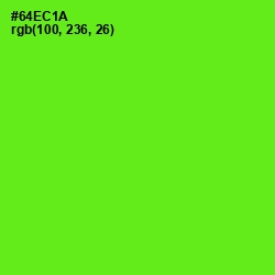 #64EC1A - Bright Green Color Image