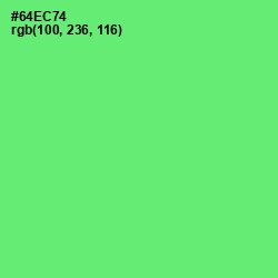 #64EC74 - Screamin' Green Color Image