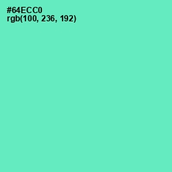 #64ECC0 - Aquamarine Color Image
