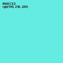 #64ECE2 - Turquoise Blue Color Image