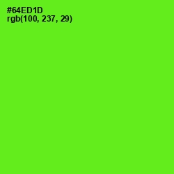 #64ED1D - Bright Green Color Image