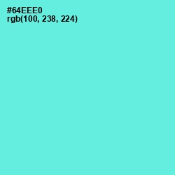 #64EEE0 - Turquoise Blue Color Image