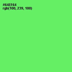 #64EF64 - Screamin' Green Color Image