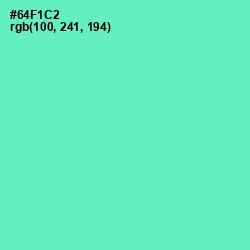 #64F1C2 - Aquamarine Color Image