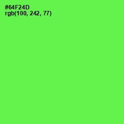 #64F24D - Screamin' Green Color Image