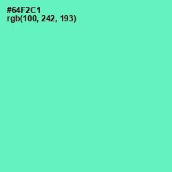 #64F2C1 - Aquamarine Color Image