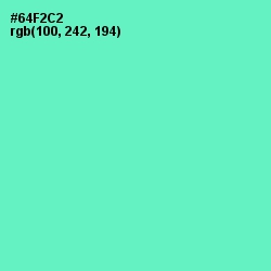 #64F2C2 - Aquamarine Color Image