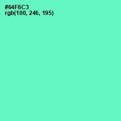 #64F6C3 - Aquamarine Color Image