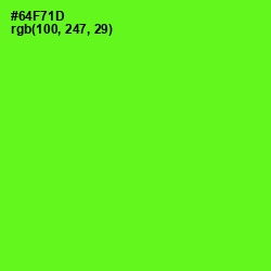 #64F71D - Bright Green Color Image