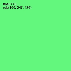 #64F77E - Screamin' Green Color Image