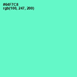 #64F7C8 - Aquamarine Color Image