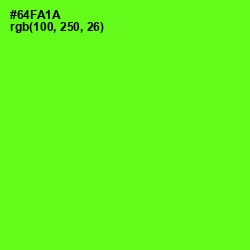 #64FA1A - Bright Green Color Image