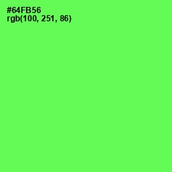 #64FB56 - Screamin' Green Color Image