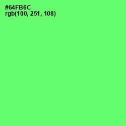 #64FB6C - Screamin' Green Color Image