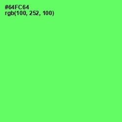 #64FC64 - Screamin' Green Color Image