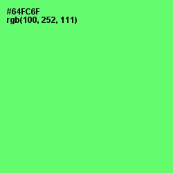 #64FC6F - Screamin' Green Color Image