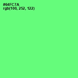 #64FC7A - Screamin' Green Color Image