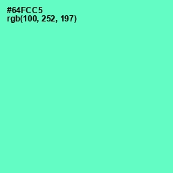 #64FCC5 - Aquamarine Color Image