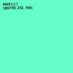 #64FCC7 - Aquamarine Color Image