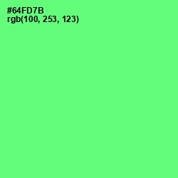 #64FD7B - Screamin' Green Color Image