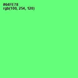 #64FE78 - Screamin' Green Color Image