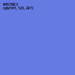 #657BE3 - Moody Blue Color Image