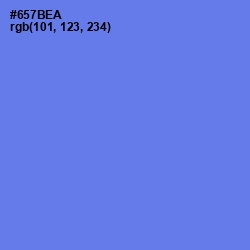 #657BEA - Moody Blue Color Image