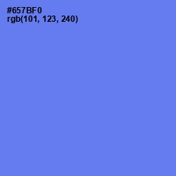 #657BF0 - Moody Blue Color Image