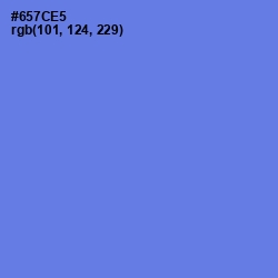 #657CE5 - Moody Blue Color Image