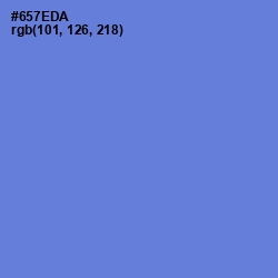 #657EDA - Moody Blue Color Image