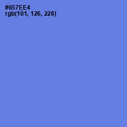 #657EE4 - Moody Blue Color Image