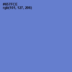 #657FCE - Moody Blue Color Image