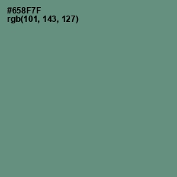 #658F7F - Viridian Green Color Image