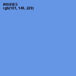 #6595E5 - Cornflower Blue Color Image