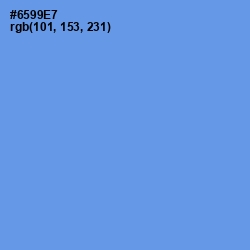 #6599E7 - Cornflower Blue Color Image
