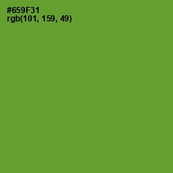 #659F31 - Olive Drab Color Image