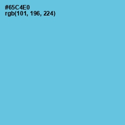 #65C4E0 - Turquoise Blue Color Image