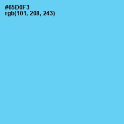 #65D0F3 - Turquoise Blue Color Image