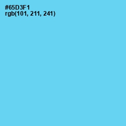 #65D3F1 - Turquoise Blue Color Image
