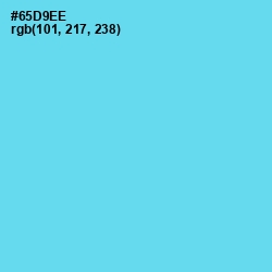#65D9EE - Turquoise Blue Color Image