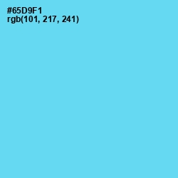 #65D9F1 - Turquoise Blue Color Image