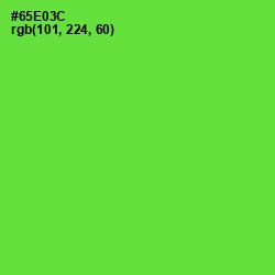 #65E03C - Bright Green Color Image