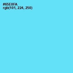 #65E0FA - Turquoise Blue Color Image