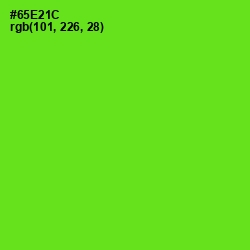#65E21C - Bright Green Color Image